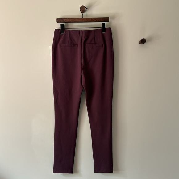 ELLEN TRACY FOR SAKS FAUX LEATHER & PONTE LEGGING SIZE MEDIUM - Picture 2 of 7